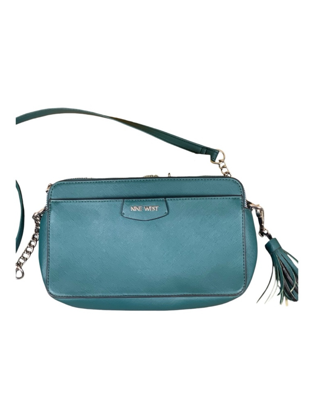 Nine‎ West Teal Crossbody Bag with Tassel